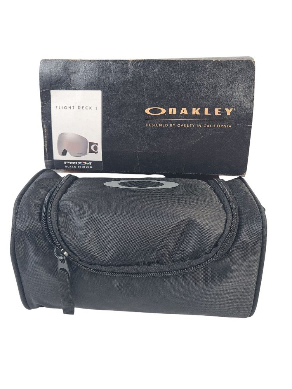NEW Oakley Flight Deck L Prizm Black Iridium Snow Goggles Case Matte Black Frame